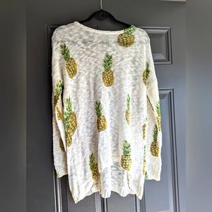 Show me your mumu lightweight pineapple sweater EUC high low